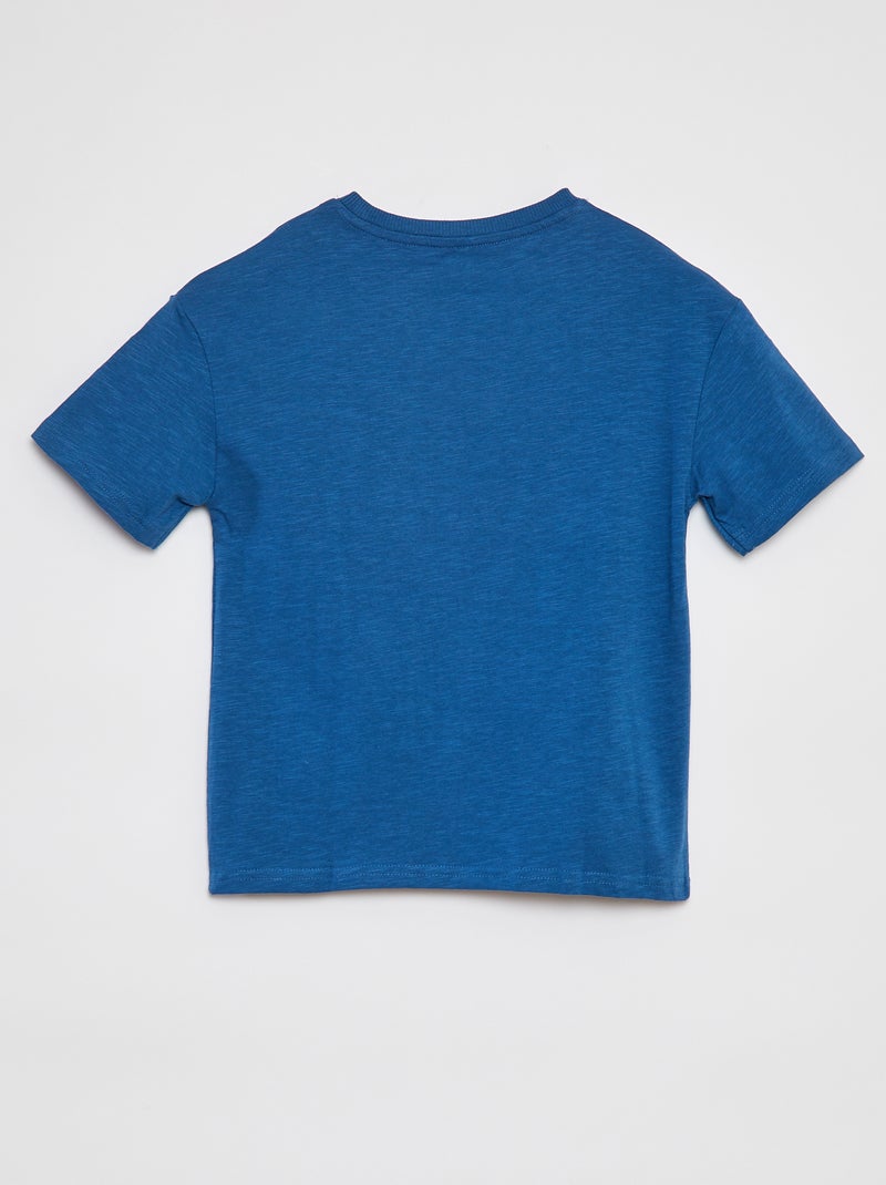 T-shirt oversize lisa com bolso AZUL - Kiabi