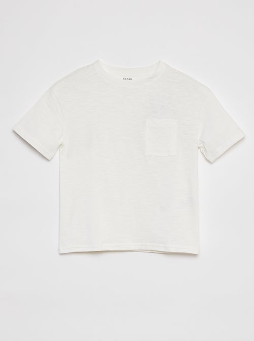 T-shirt oversize lisa com bolso - Kiabi