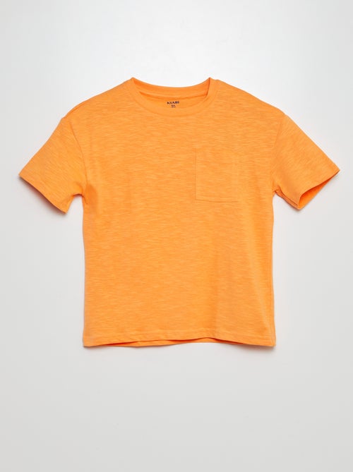 T-shirt oversize lisa com bolso - Kiabi