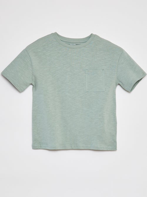 T-shirt oversize lisa com bolso - Kiabi