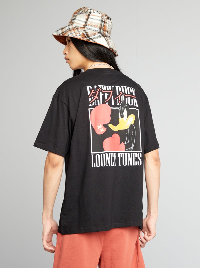 T-shirt oversize 'Looney Tunes' de gola redonda Preto - Kiabi