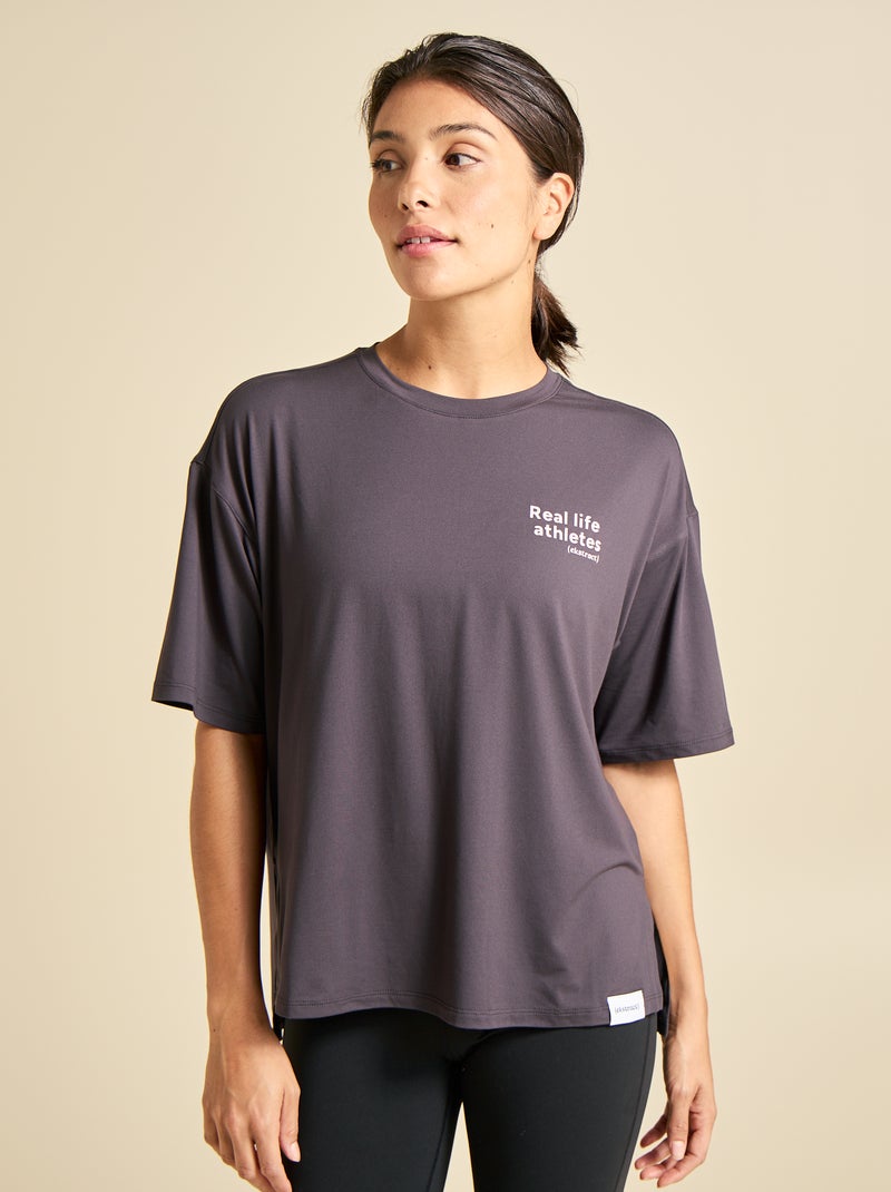 T-shirt oversize multidesportivo - (ekstract) Preto - Kiabi