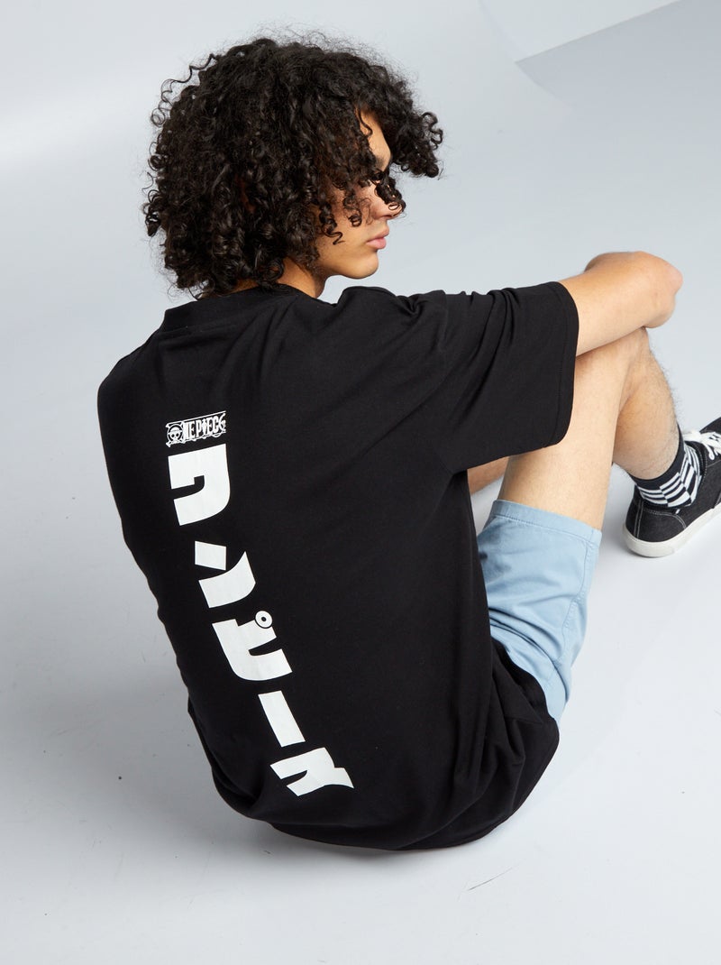 T-shirt oversize 'One Piece' PRETO - Kiabi
