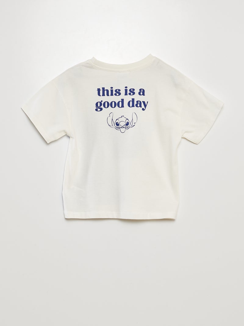 T-shirt oversize 'Stitch' Branco - Kiabi