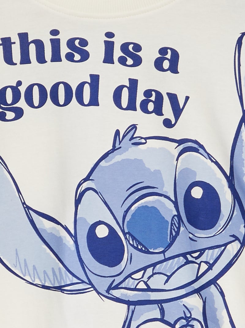 T-shirt oversize 'Stitch' Branco - Kiabi