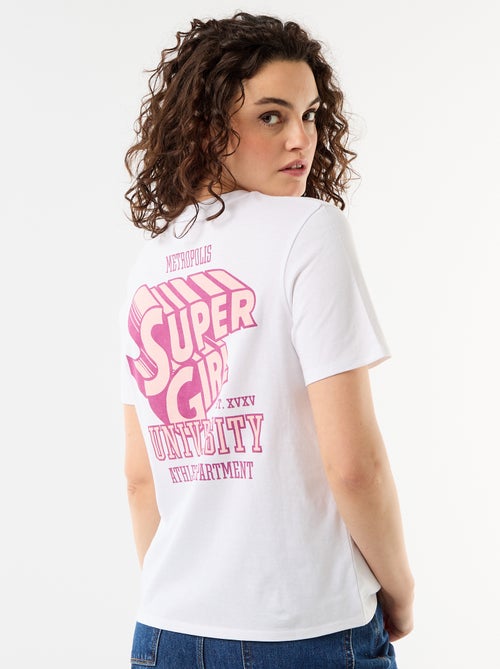 T-shirt oversize 'Supergirl' 'DC Comics' de manga curta - Kiabi