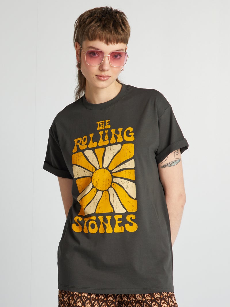 T-shirt oversize 'The Rolling Stones' CINZA - Kiabi
