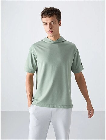T-shirt oversized com capuz e manga curta tommy