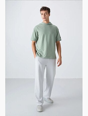 T-shirt oversized com capuz e manga curta tommy