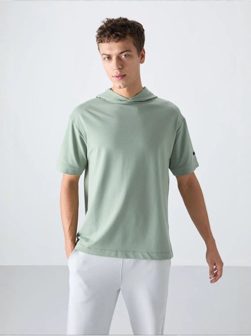 T-shirt oversized com capuz e manga curta tommy - Kiabi T-shirt oversized com capuz e manga curta tommy - Kiabi