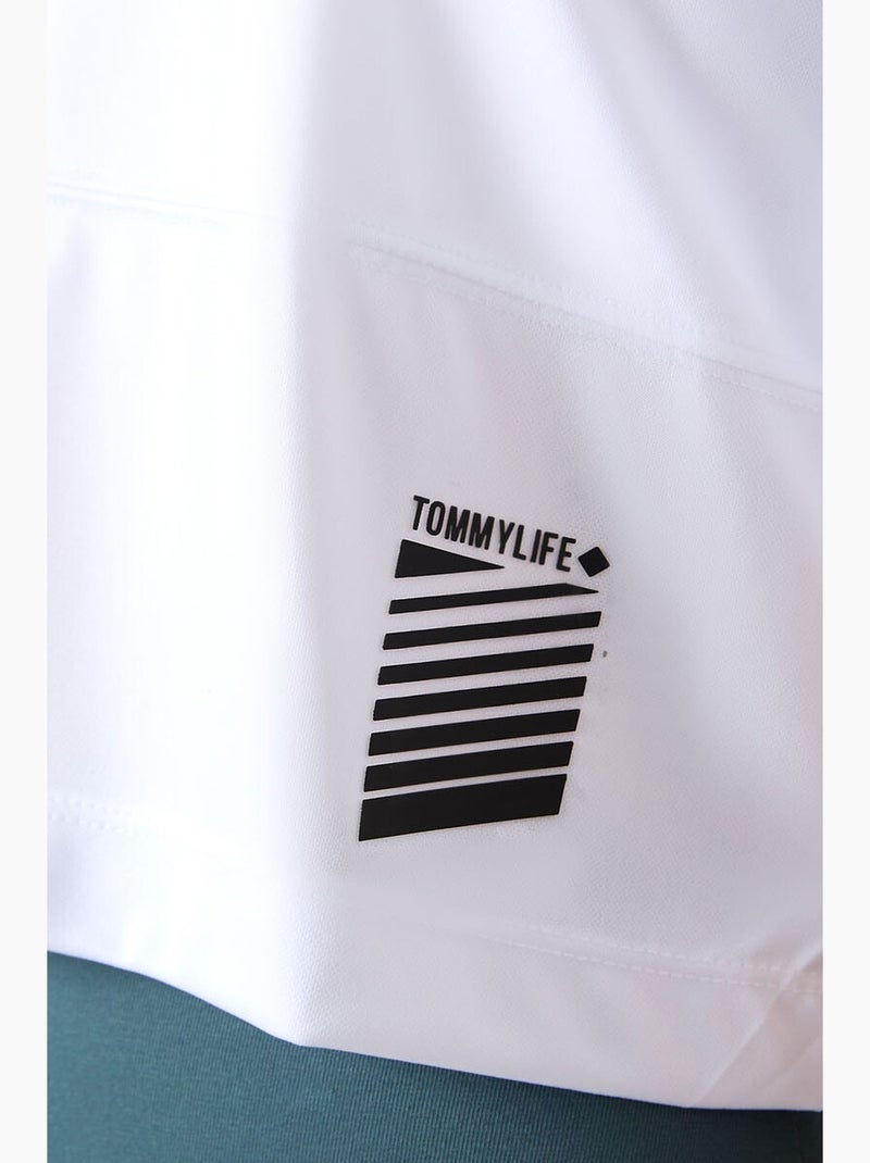 T-shirt oversized com decote redondo e bolso tommy Branco - Kiabi