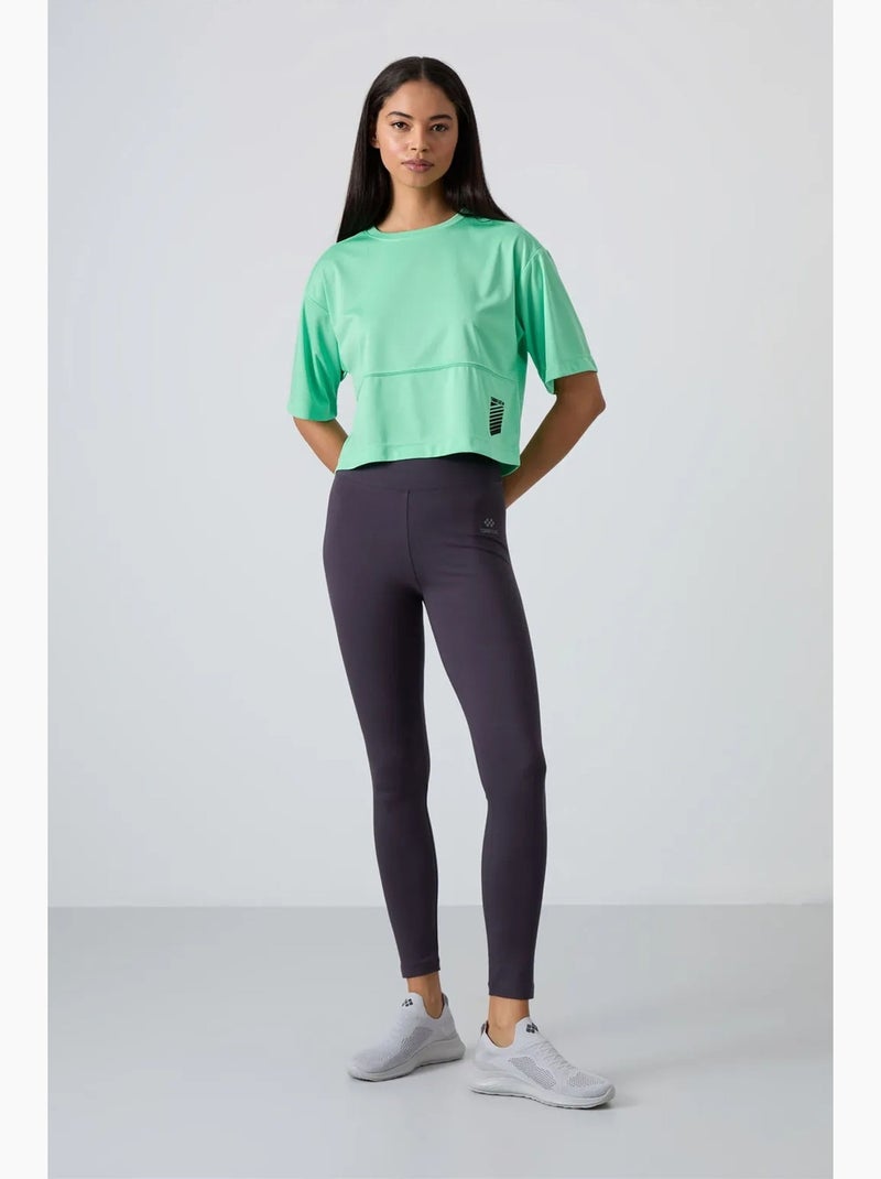 T-shirt oversized com decote redondo e bolso tommy Verde menta - Kiabi