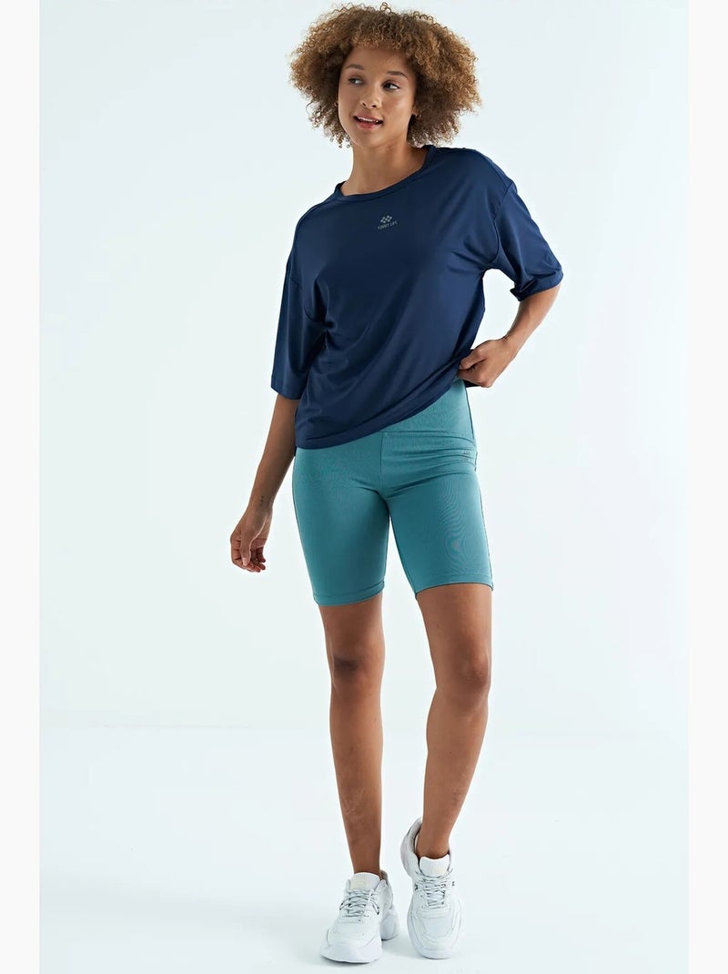 T-shirt oversized com decote redondo tommy Azul-cobalto - Kiabi