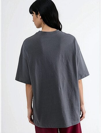 T-shirt oversized com estampado de texto busem