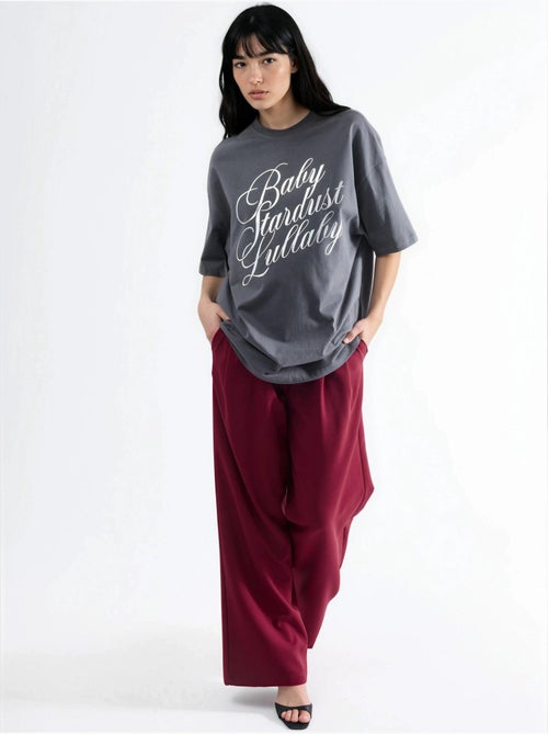 T-shirt oversized com estampado de texto busem - Kiabi T-shirt oversized com estampado de texto busem - Kiabi