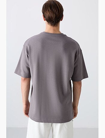 T-shirt oversized com estampado e decote redondo tommy