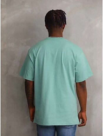 T-shirt oversized com gola redonda janes