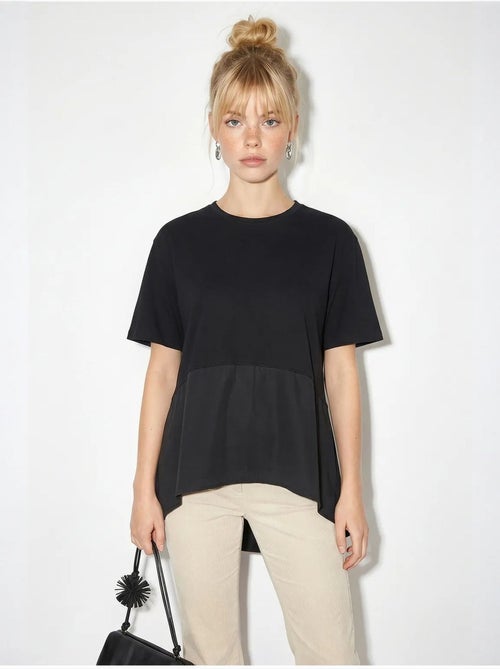 T-shirt oversized com gola redonda lucci - Kiabi