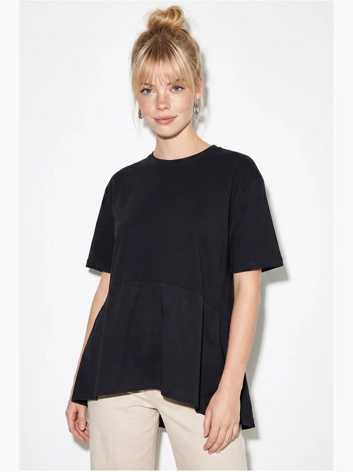 T-shirt oversized com gola redonda lucci - Kiabi