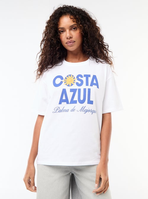 T-shirt oversized com mensagem - Kiabi