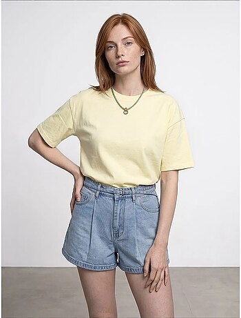 T-shirt oversized de algodão com decote redondo dilvin