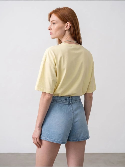 T-shirt oversized de algodão com decote redondo dilvin - Kiabi T-shirt oversized de algodão com decote redondo dilvin - Kiabi