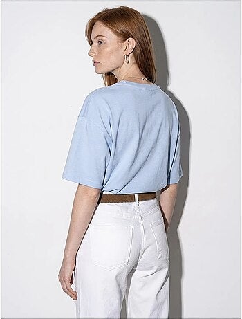 T-shirt oversized de algodão com decote redondo dilvin