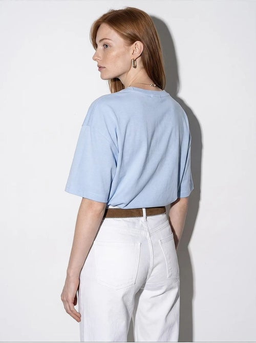 T-shirt oversized de algodão com decote redondo dilvin - Kiabi T-shirt oversized de algodão com decote redondo dilvin - Kiabi