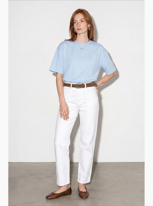 T-shirt oversized de algodão com decote redondo dilvin - Kiabi T-shirt oversized de algodão com decote redondo dilvin - Kiabi