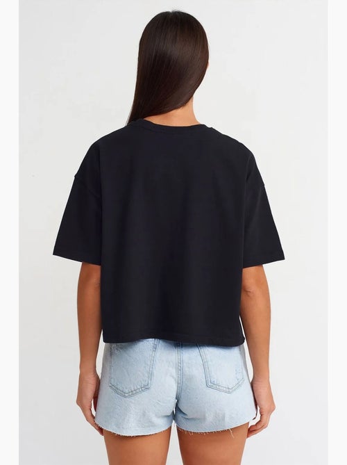 T-shirt oversized de algodão com decote redondo dilvin - Kiabi T-shirt oversized de algodão com decote redondo dilvin - Kiabi