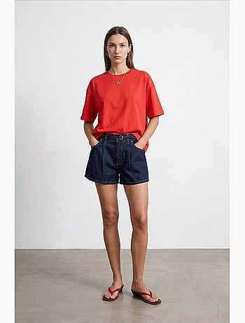 T-shirt oversized de algodão com decote redondo dilvin