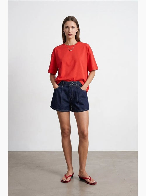 T-shirt oversized de algodão com decote redondo dilvin - Kiabi T-shirt oversized de algodão com decote redondo dilvin - Kiabi
