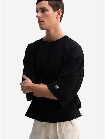 T-shirt oversized de algodão com gola redonda giesto