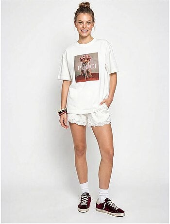 T-shirt oversized de algodão estampada lucci
