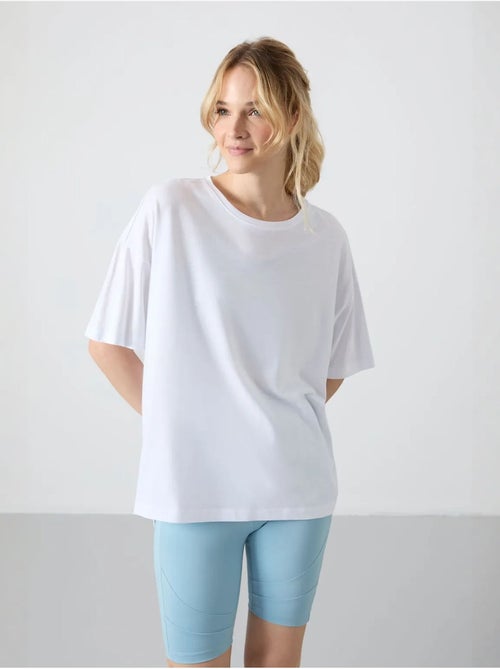 T-shirt oversized de algodão-modal com decote redondo tommy - Kiabi T-shirt oversized de algodão-modal com decote redondo tommy - Kiabi