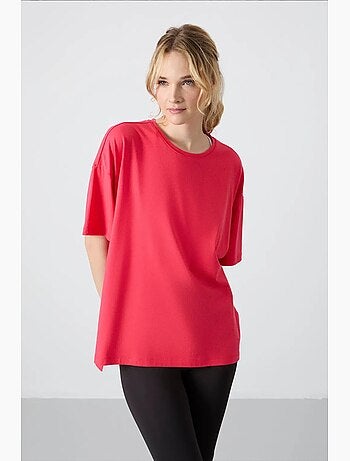 T-shirt oversized de algodão-modal com decote redondo tommy