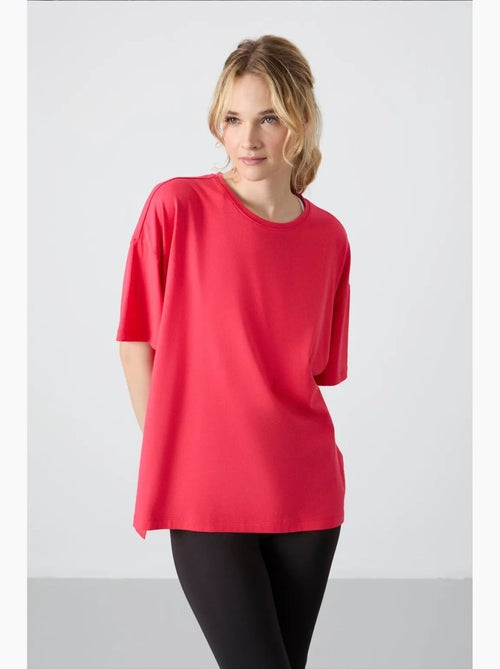 T-shirt oversized de algodão-modal com decote redondo tommy - Kiabi T-shirt oversized de algodão-modal com decote redondo tommy - Kiabi