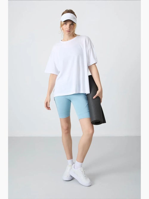 T-shirt oversized de algodão-modal com decote redondo tommy - Kiabi T-shirt oversized de algodão-modal com decote redondo tommy - Kiabi