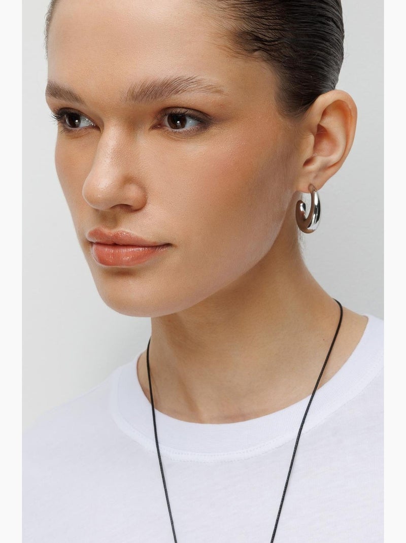 T-shirt oversized de gola redonda lisa com racha mixray Branco - Kiabi