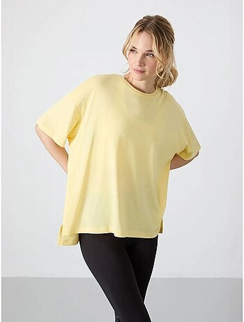 T-shirt oversized em algodão-modal com decote redondo tommy