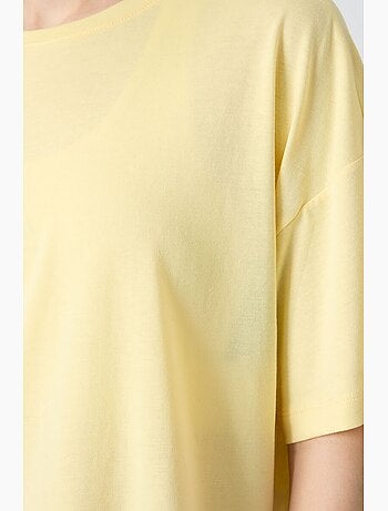 T-shirt oversized em algodão-modal com decote redondo tommy