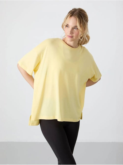 T-shirt oversized em algodão-modal com decote redondo tommy - Kiabi T-shirt oversized em algodão-modal com decote redondo tommy - Kiabi
