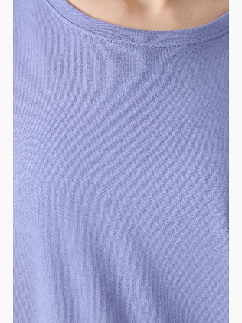 T-shirt oversized em algodão-modal com decote redondo tommy Azul - Kiabi