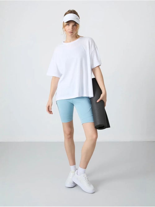 T-shirt oversized em algodão-modal com decote redondo tommy - Kiabi T-shirt oversized em algodão-modal com decote redondo tommy - Kiabi