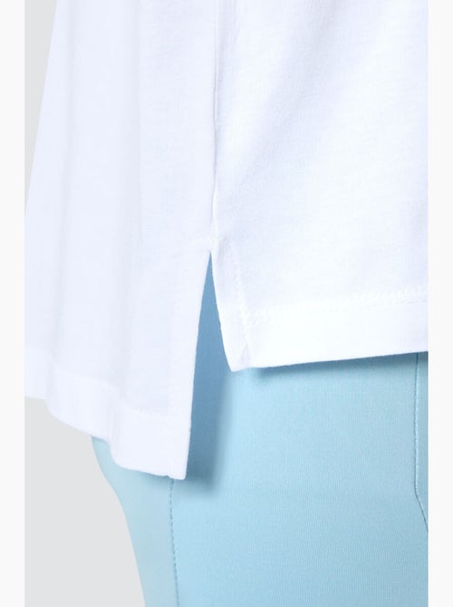 T-shirt oversized em algodão-modal com decote redondo tommy - Kiabi T-shirt oversized em algodão-modal com decote redondo tommy - Kiabi