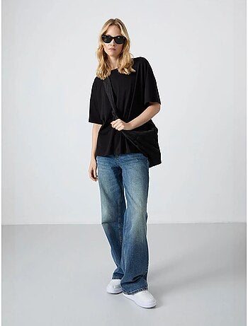 T-shirt oversized em algodão-modal com decote redondo tommy