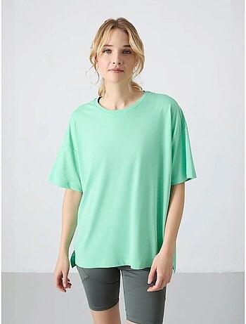 T-shirt oversized em algodão-modal com decote redondo tommy