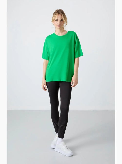 T-shirt oversized em algodão-modal com decote redondo tommy - Kiabi T-shirt oversized em algodão-modal com decote redondo tommy - Kiabi