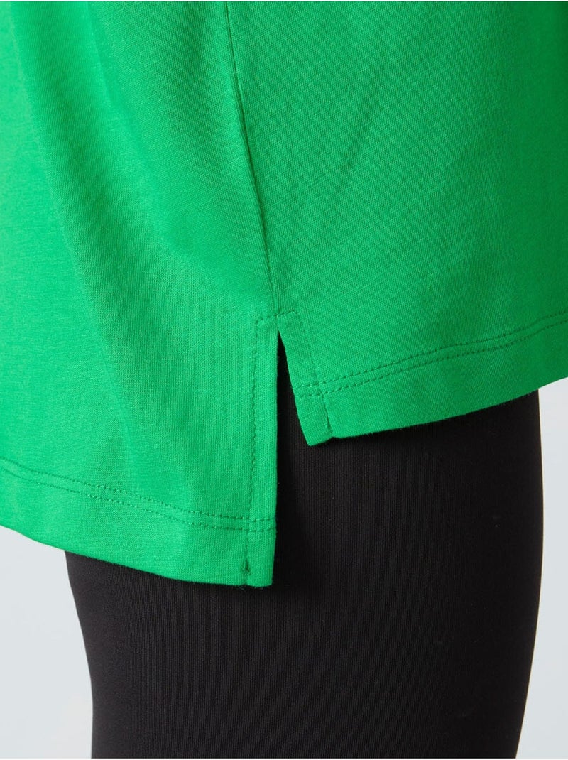 T-shirt oversized em algodão-modal com decote redondo tommy Verde - Kiabi