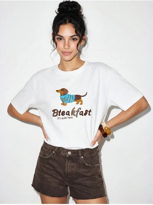 T-shirt oversized em jersey de algodão estampada lucci - Kiabi T-shirt oversized em jersey de algodão estampada lucci - Kiabi
